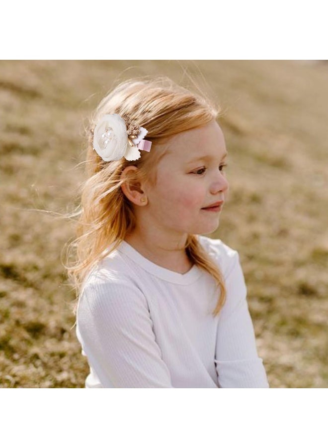 BFNAAgirl Flower Hair Clip Baby Girl Hair Bows Hair Accessories Alligator Clips for Infants Toddlers Gift - Image 2